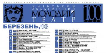 Почніть свою весну з театру! Репертуар березня